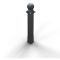 Dekorativ puller | st�lr�r � 140 mm | fastmonteret, til indst�bning i beton med jordanker, total l�ngde ca. 1400 mm | med 2 �jer